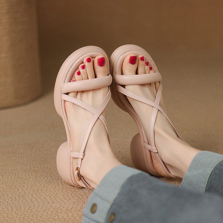 Women's One-Strap High Heel Sandals - Chunky Heel Open Toe Casual Spring 2025