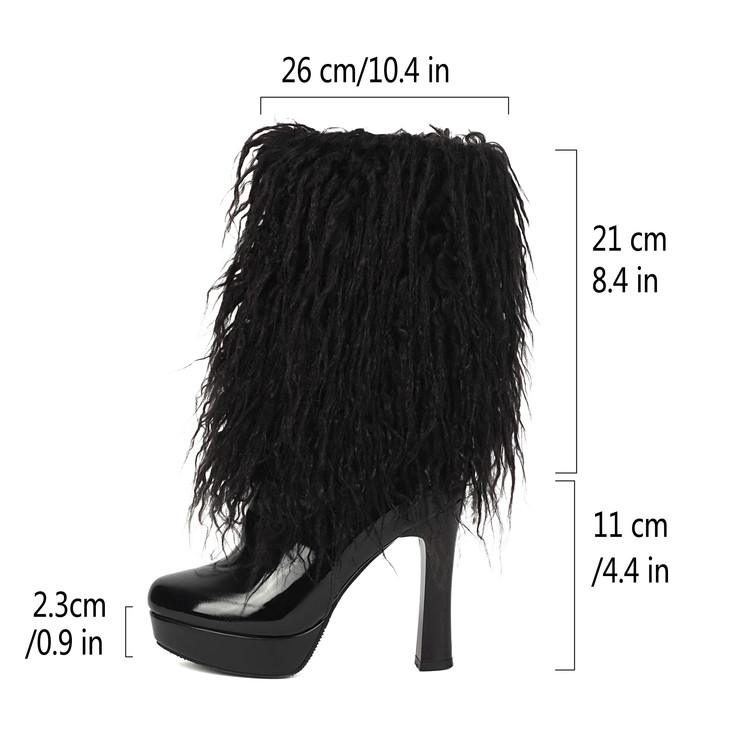 Women's Platform Martin Boots with Tassels and Hook-and-Loop Closure - Image 5