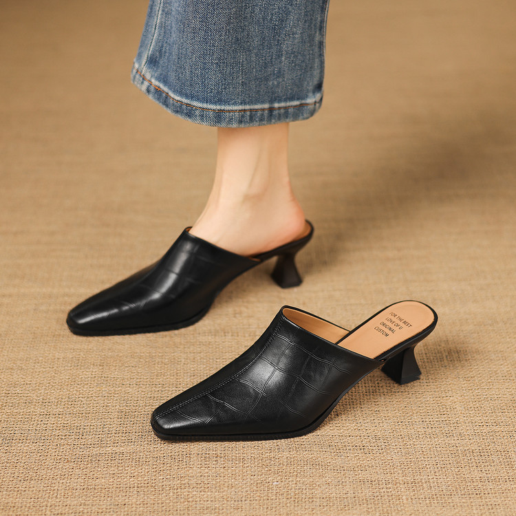 Women's Square Toe Closed Toe Block Heel Sandals